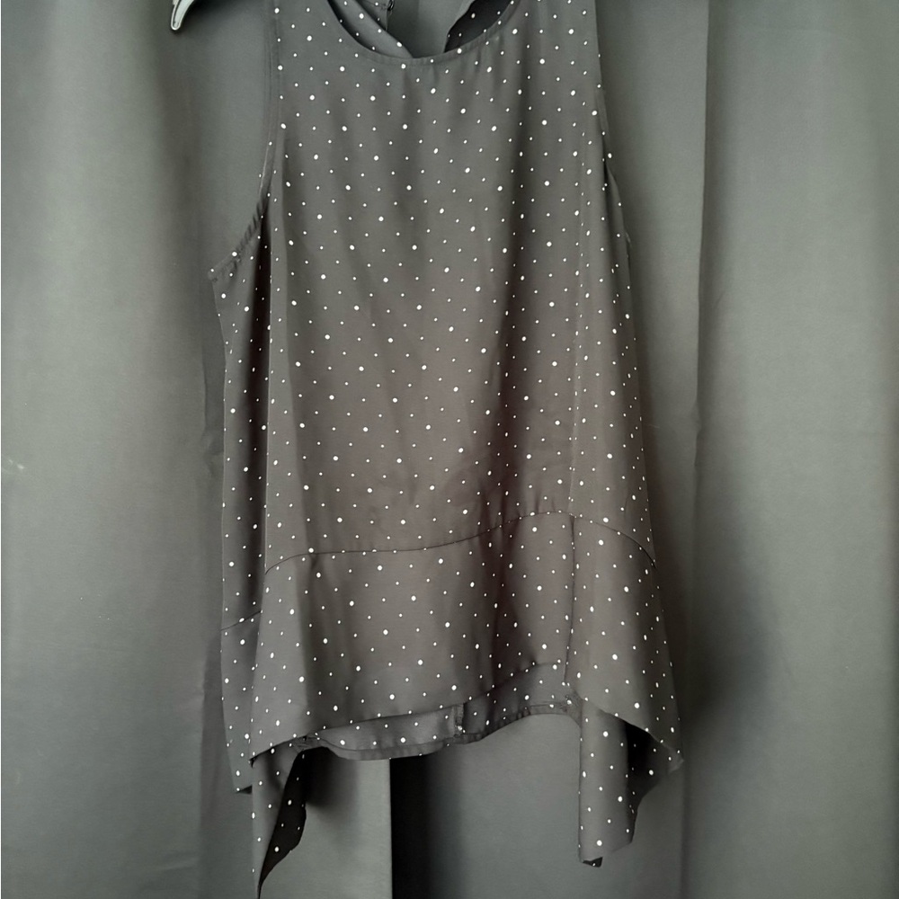 Black Banana Republic Polka Dot Sleeveless Top